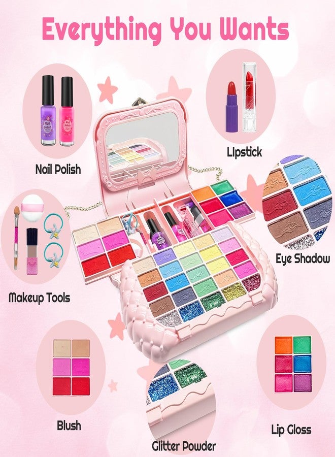CLRDZN Kids Makeup Kit for Girl - Kids Makeup Sets for Girls 5-8, Real Washable Girls Makeup Kit, Little Girl Makeup Set & Princess Toys Christmas Birthday Gift for 3 4 5 6 7 8 9 10 11 12 Year Old - Image 2